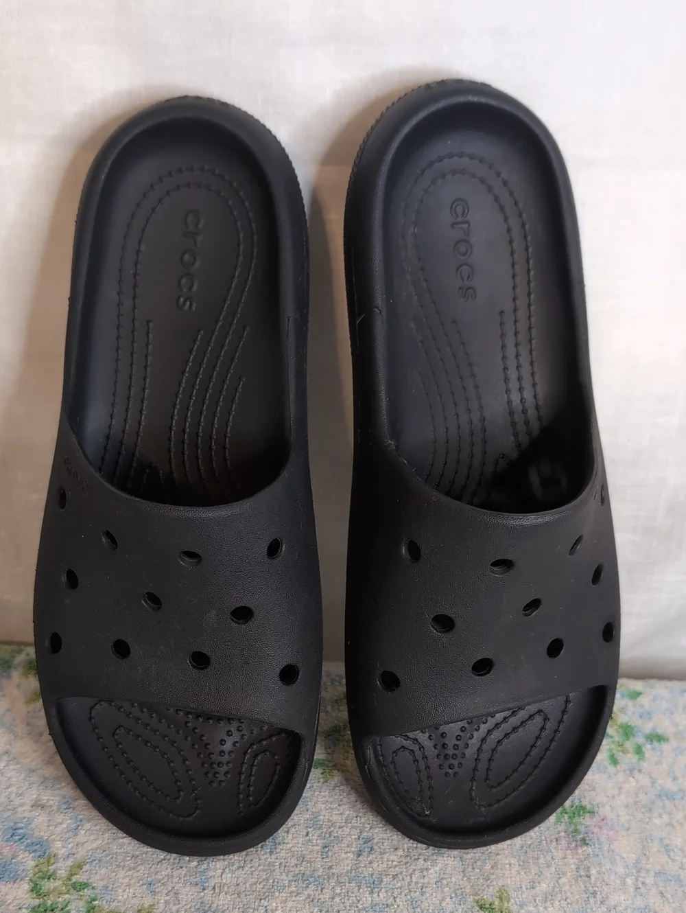 Black Crocs Slide Sandals mens 9